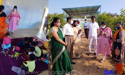 సీఎం దత్తత గ్రామాన్ని సందర్శించిన జిల్లా కలెక్టర్