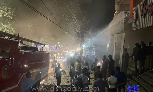 ప్రగతినగర్ కరూర్ వైశ్యా బ్యాంక్‌లో మంటలు!