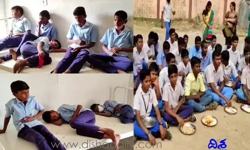 మధ్యాహ్న భోజనం తిన్న 9 మంది విద్యార్థులు అస్వస్థత