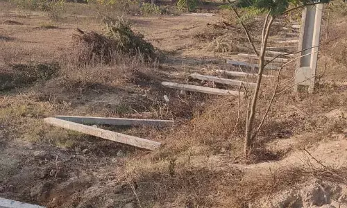 ప్రభుత్వ భూమి కబ్జా.. కన్నేసిన రియల్ వ్యాపారులు