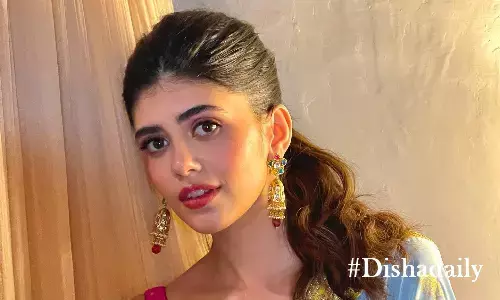 Sanjana Sanghi in saree with sizzling crop blouse