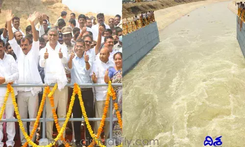 గోదావరి జలాలను విడుదల చేసిన మంత్రి హరీష్ రావు