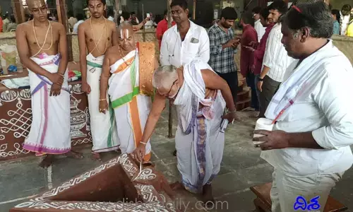 యాదాద్రి లక్ష్మీ నరసింహ.. పంచకుండాత్మక యాగానికి ఏర్పాట్లు పూర్తి