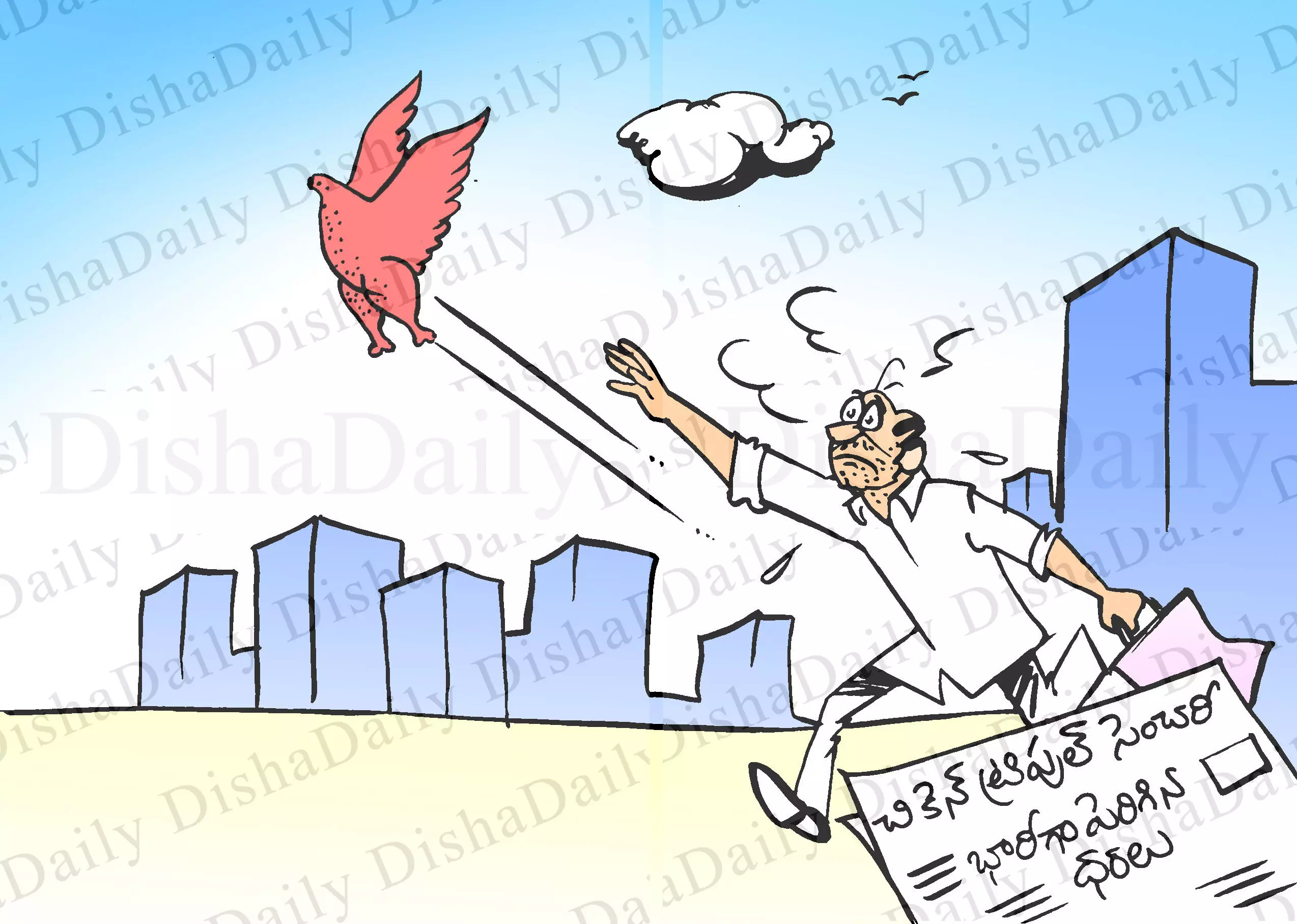 Disha Cartoon: పెరిగిన చికెన్ ధరల కార్టూన్ (21-03-2022)