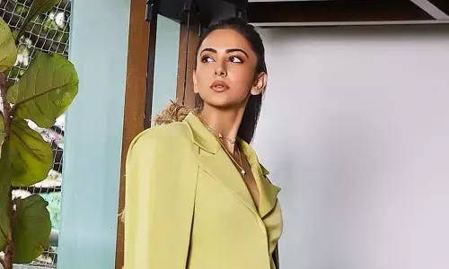 Rakul Preet Singh Looks like Boss Lady In Attack Movie Promotions
