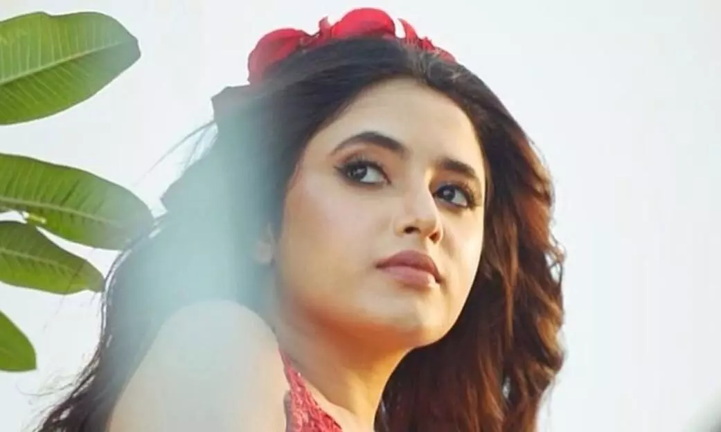 Priyanka Mohan Glamorous Look in Red Outfit Priyanka Mohan Glamorous Look in Red Outfit