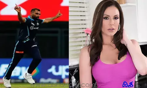 Porn star కు తగిలిన షమీ బాల్.. ఆమె వక్షోజాలపై..