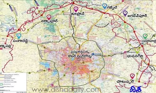 రింగ్ రోడ్డును టచ్ అయ్యే గ్రామాలు ఇవే