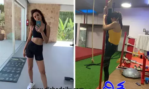 Esha Gupta sweats out in gym