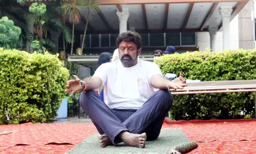 Balakrishna Yoga On International Yoga Day At Basavatarakam Hospital