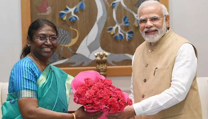 NDAs Presidential Candidate Draupadi Murmu Meets PM Modi