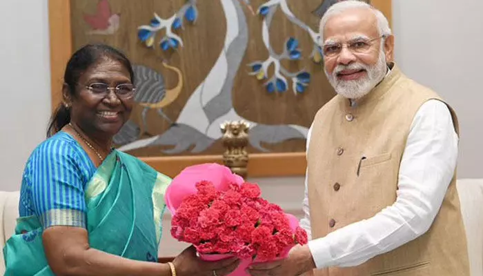 NDAs Presidential Candidate Draupadi Murmu Meets PM Modi NDAs Presidential Candidate Draupadi Murmu Meets PM Modi