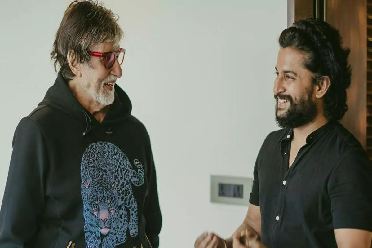 Natural Star Nani Shares Candid Pic with Amitabh Bachchan as he has fanboy moment Natural Star Nani Shares Candid Pic with Amitabh Bachchan as he has fanboy moment