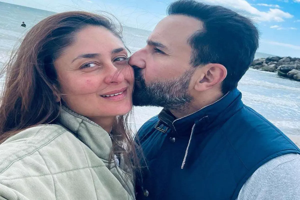 Kareena Kapoor Gets Kiss From Saif Ali Khan In London Trip Kareena Kapoor Gets Kiss From Saif Ali Khan In London Trip