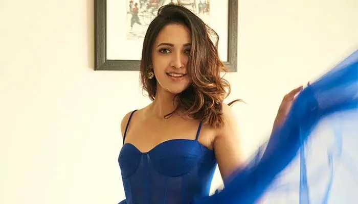 Neha Shetty Stunning Looks In Blue Dress