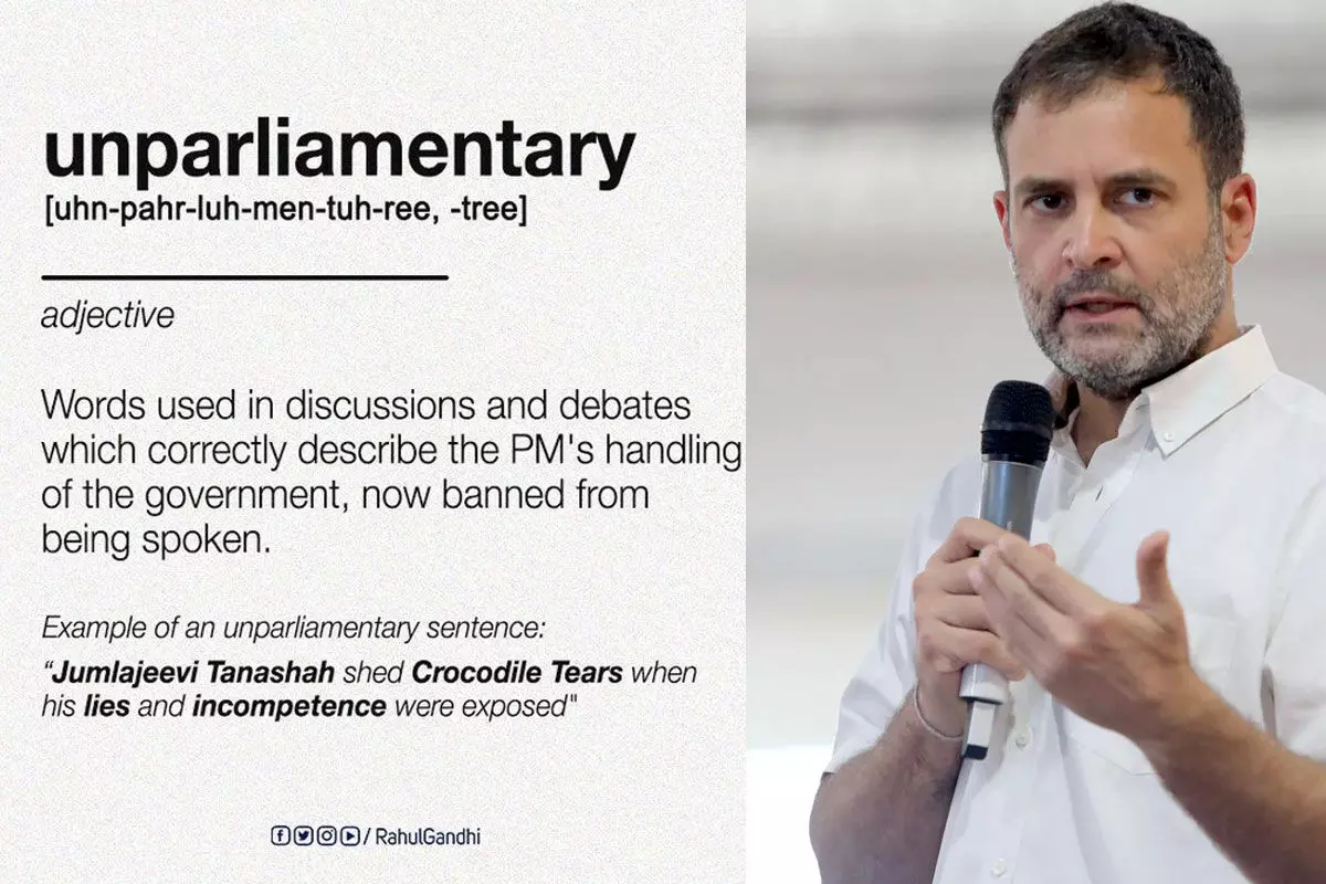 Rahul Gandhis Tweet On Unparliamentary Words In Parliament Rahul Gandhis Tweet On Unparliamentary Words In Parliament