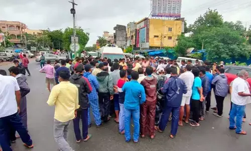 Rescue Personnel Protest and demand 2 crore ex gratia for died in Mancherial