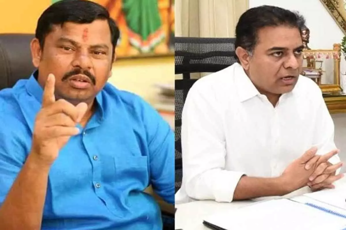 MLA Raja Singh Strong Reply to KTR Tweet MLA Raja Singh Strong Reply to KTR Tweet