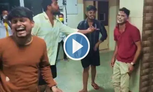 ఆసుప‌త్రిలో బ‌ర్త్‌డే పార్టీ.. ర‌చ్చ‌ర‌చ్చ చేసి, చివ‌రికి ఇలా..?! (వీడియో)
