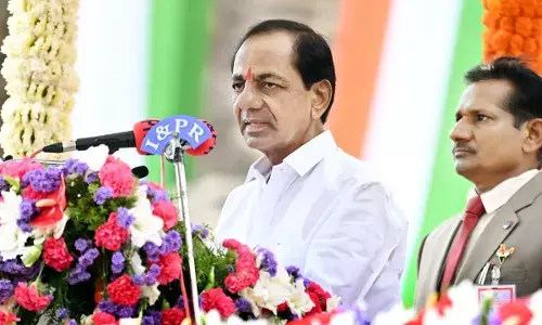 CM KCR Attends National Anthem Program at Abids