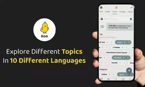 10 భాషలలో Topics ఫీచర్.. మొట్టమొదటగా విడుదల చేసిన కూ(Koo) యాప్