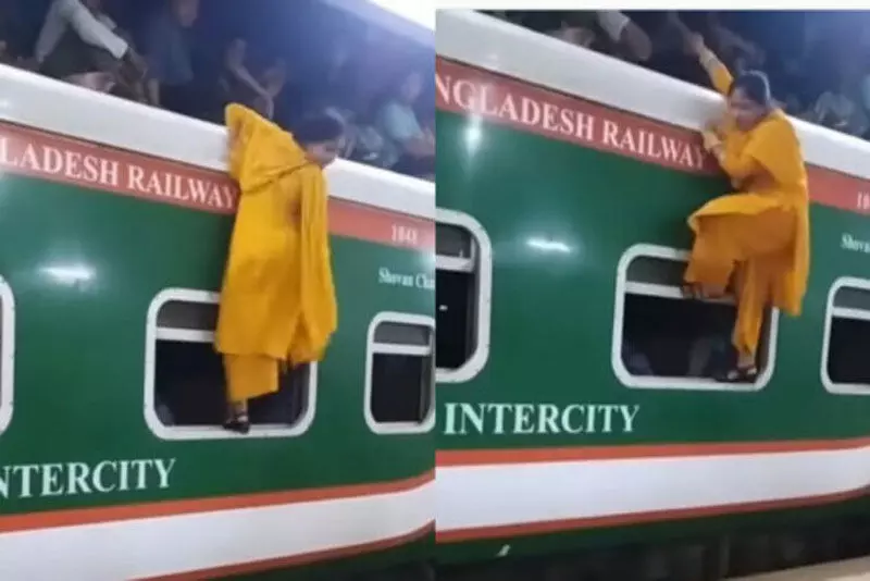 రష్గా ఉందని ట్రైన్ పైకి ఎక్కబోయిన మహిళ, చివరికి..?! (వీడియో) రష్గా ఉందని ట్రైన్ పైకి ఎక్కబోయిన మహిళ, చివరికి..?! (వీడియో)
