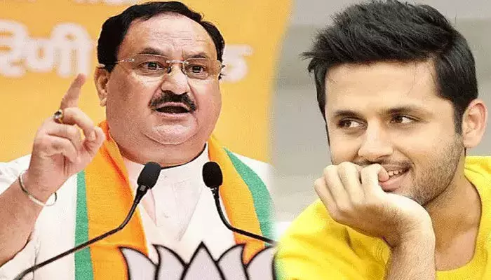 హీరో నితిన్ తో జేపీ నడ్డా భేటీ వెనుక అసలు కారణం ఇదేనా? హీరో నితిన్ తో జేపీ నడ్డా భేటీ వెనుక అసలు కారణం ఇదేనా?