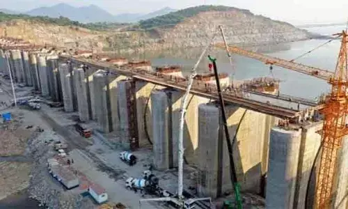 Stunning Drone Visuals of Polavaram Project  Aerial view