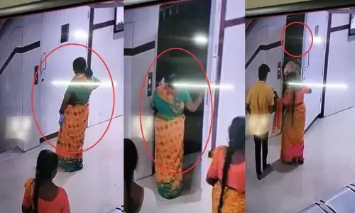 ఆస్పత్రిలో విషాదం... లిఫ్ట్ గుంతలో పడి మహిళ మృతి (వీడియో)