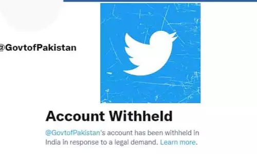 Twitter takes down Pakistan govts account in India