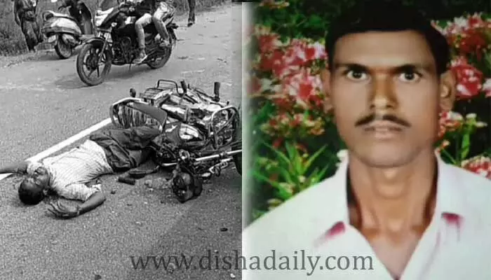 ఆగి ఉన్న లారీని ఢీకొన్న ద్విచక్రవాహనం.. ఒకరు మృతి ఆగి ఉన్న లారీని ఢీకొన్న ద్విచక్రవాహనం.. ఒకరు మృతి