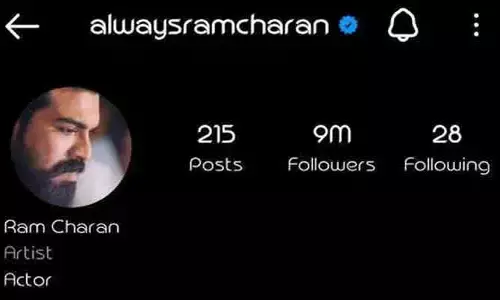 ఇన్‌స్టాలో 9M ఫాలోవర్స్‌ సొంతం చేసుకున్న చెర్రీ..