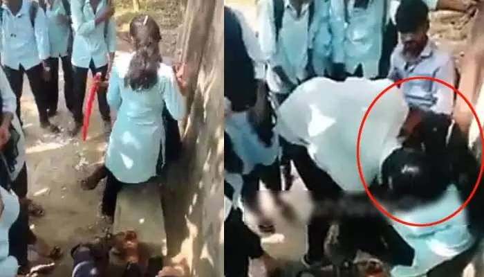 ముద్దులు పెడుతూ కాలేజీలో ర్యాగింగ్ (వీడియో) ముద్దులు పెడుతూ కాలేజీలో ర్యాగింగ్ (వీడియో)