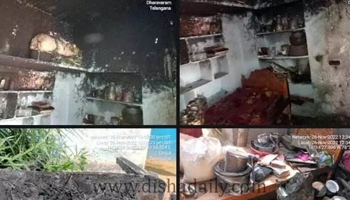 షార్ట్ సర్క్యూట్తో ఇల్లు దగ్ధం షార్ట్ సర్క్యూట్తో ఇల్లు దగ్ధం