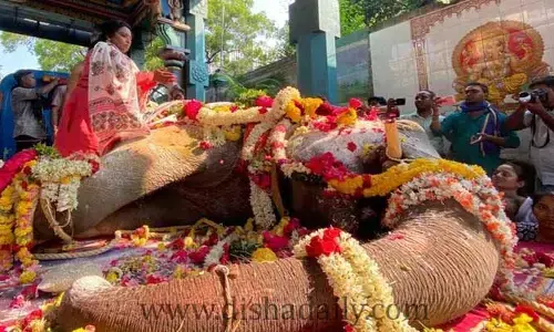 ఏనుగు అంత్యక్రియల్లో పాల్గొన్న తమిళిసై (వీడియో)
