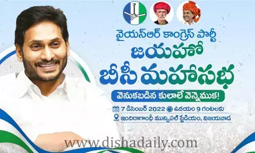 జయహో.. బీసీ మహాసభ.. బ్యాక్​బోన్​ క్లాస్​ మాతోనే : YSRCP
