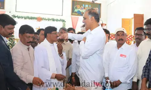 క్రిస్మస్ వేడుకల్లో Minister Harish Rao