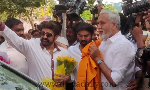 నారావారిపల్లెలో బాలకృష్ణకు ఘన స్వాగతం