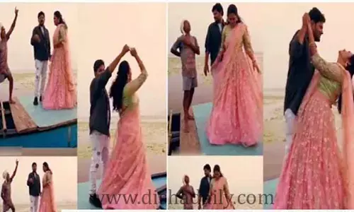 నదిలో ప్రీ వెడ్డింగ్ షూట్.. పడవ నడుపుకునే వ్యక్తి స్టిల్స్ చూస్తే నవ్వాపుకోలేరు! (వీడియో)