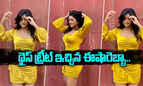 థైస్‌ ట్రీట్‌ ఇచ్చిన ఈషారెబ్బా..