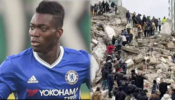 టర్కీ భూకంపం శిథిలాల కింద చిక్కుకున్న Ghana footballer Christian Atsu టర్కీ భూకంపం శిథిలాల కింద చిక్కుకున్న Ghana footballer Christian Atsu