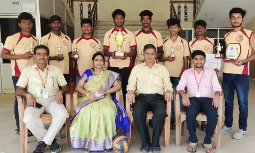 రాష్ట్ర స్థాయి వాలీబాల్ పోటీల్లో సాయిస్ఫూర్తి ప్రథమస్థానం