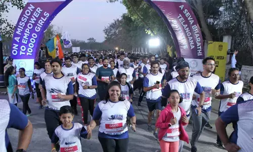 సేవా భారతి ఆధ్వర్యంలో ఉత్సాహంగా సాగిన రన్ ఫర్ గర్ల్ చైల్డ్