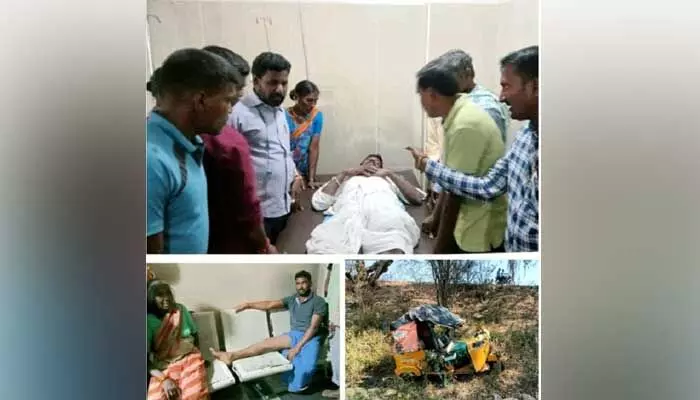 ఆటోను ఢీ కోట్టిన లారీ.. పలువురికి గాయాలు.. ఆటోను ఢీ కోట్టిన లారీ.. పలువురికి గాయాలు..