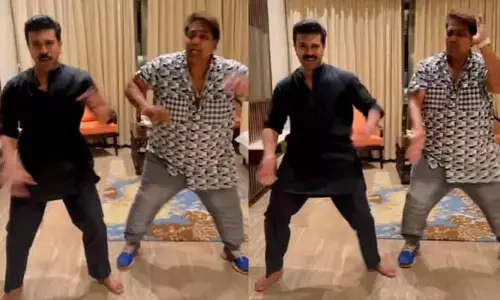 బాలీవుడ్ స్టార్ కొరియోగ్రాఫర్‌తో రామ్ చరణ్ డ్యాన్స్.. వీడియో వైరల్