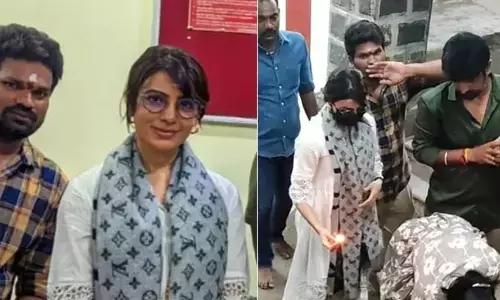 Samantha: మొక్కులు  చెల్లించుకుంటున్న..  సమంత