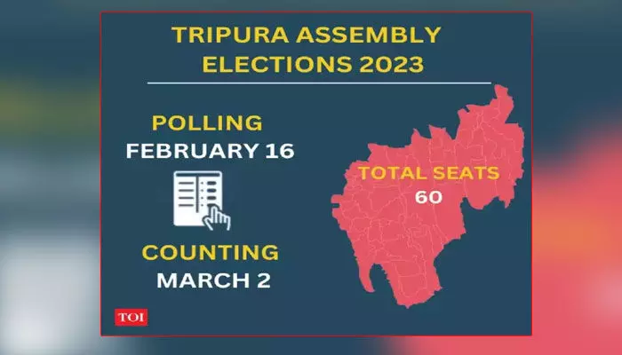 త్రిపురలో కొనసాగుతున్న అసెంబ్లీ ఎన్నికల పోలింగ్ త్రిపురలో కొనసాగుతున్న అసెంబ్లీ ఎన్నికల పోలింగ్