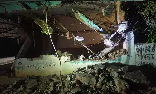 భద్రాద్రి కొత్తగూడెం జిల్లాలో గ్రామ పంచాయతీ ధ్వంసం