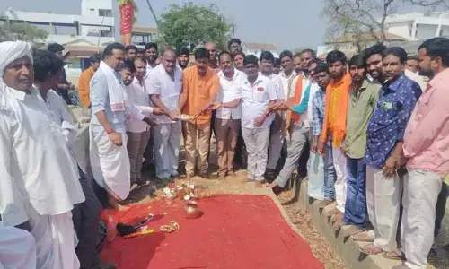 చత్రపతి శివాజీ మహారాజ్ విగ్రహ ప్రతిష్టాపనకు భూమి పూజ...