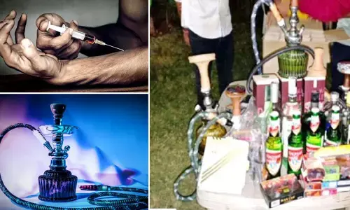హైదరాబాద్ శివార్లలో అసాంఘిక కార్యకలాపాలు
